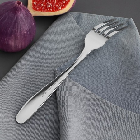 Stainless steel dessert fork, length 16 cm, 201 steel, silver color-2