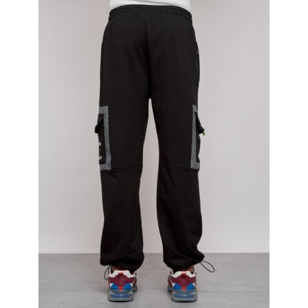 Sports male trousers, size 52, black color-7
