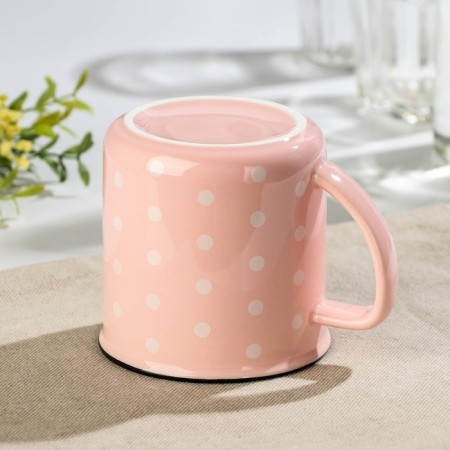 Ceramic mug "Politics", 300 ml, pink color-2