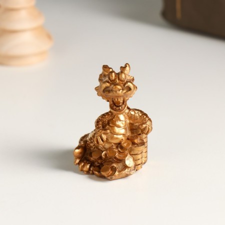 Souvenir Polystone "Bronze Dragon with Coins" MIX 3.8Z2.5Z3.8 cm-2