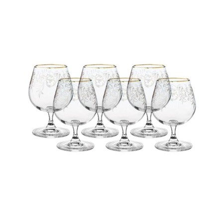 Set of glasses for brandy Sylvia, Panto, grouting gold, gold laying, 400 ml x 6 pcs.-1