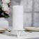 Candle-cylinder wedding "roses", 16x7.5 cm, white, home