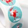 Stick Paper "Grandfather Frost" d = 2.5 cm 500 pcs in a roll 3x6.5x6.5 cm