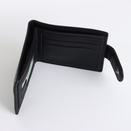 Male purse on the button, black color-5