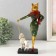 Souvenir Polystone "Madmoiselle Cat walks the poodle" 13.5x7.5x24.5 cm