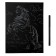 Engraving 18 × 24 cm, horses "Frisian horse" (silver)
