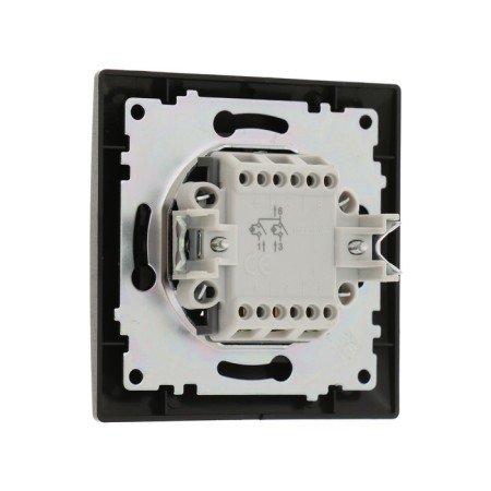 Luazon Lighting "Antei" switch, 10 A, 2 keys, hidden, backlight, black-2