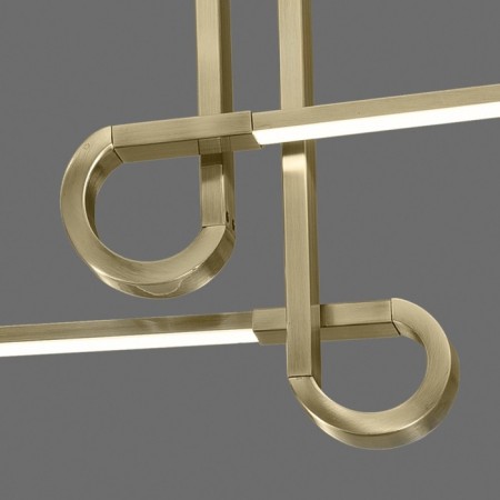 Ceiling chandelier Mantra Cinto, LED, 1600LM, 3000K, 960x85x360 mm, antique bronze color-4