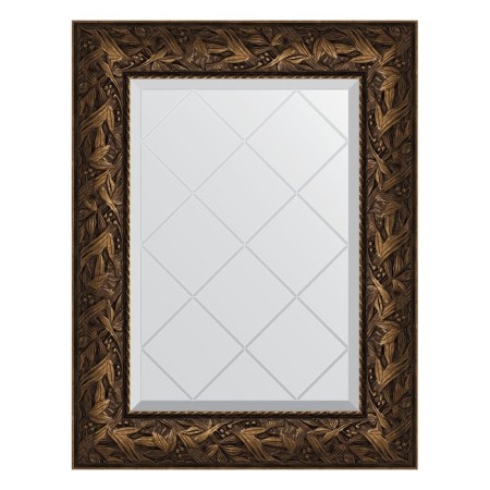 Mirror with engraving in the baguette frame, Byzantium bronze 99 mm, 59x76 cm