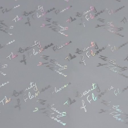 Flower film "Beauty of Flowers", silver, 58 cm x 5 m-2