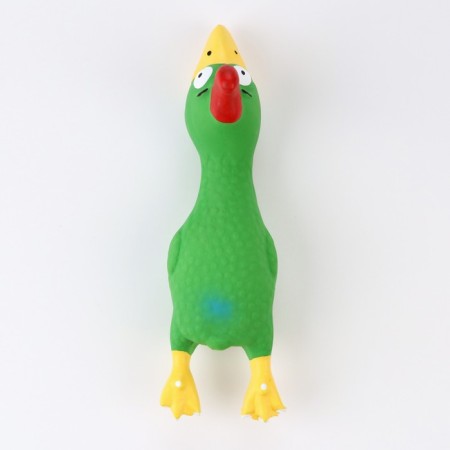 Fresh toy for dogs from latex "Rooster", 18 cm, green-1