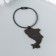 Trick metal on the cable "Shark with fish" enamel 5.2x4.1 cm