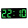 Electronic desktop watches: alarm clock, thermometer, calendar, USB, 15x6.3 cm, green numbers
