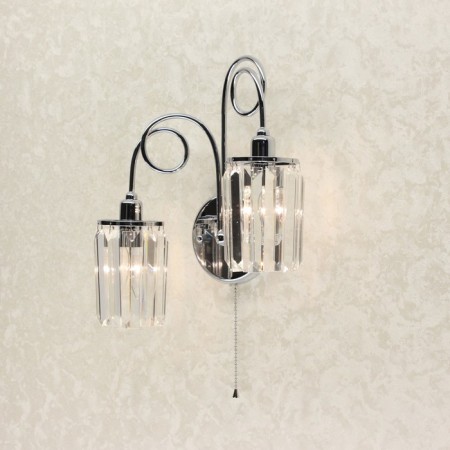 Bra "Cindy" 2x60w E14 chrome 17x38x40 cm-1