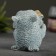 Figure "Owl with books" gray-blue 10x6x6cm