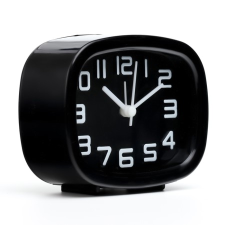 Clock - desktop an alarm clock, discrete move, 10 x 8 cm, aa-1