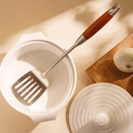 The blade is perforated of stainless steel SL Home “Rustik”, 39.5 × 8 cm, the color is silver-8