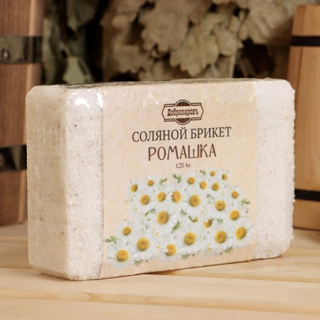 Salt briquette "Chamomile" with Altai herbs, 1.35 kg "Dobroparov"-1