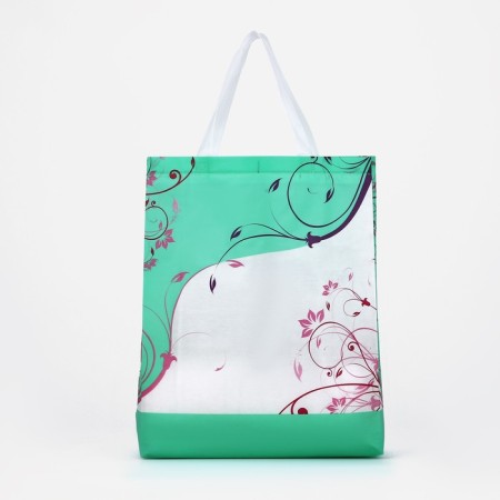 Household bag without fastening, green color-1
