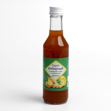 Ginger syrup with green tea and lemon Fresh with vitamin C, 250 ml
