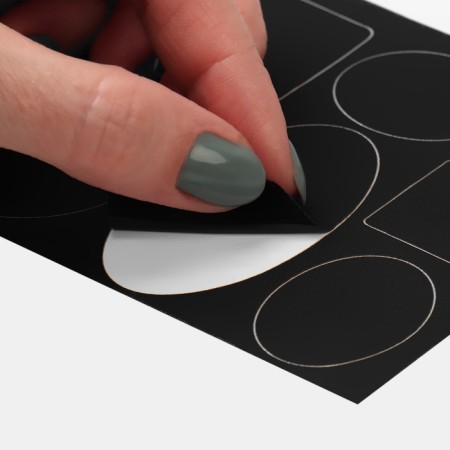 A set of patch for outerwear, adhesive, sheet 10 × 18 cm, 10 pcs, black color-5