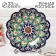 Largan Rishtan ceramics "Flowers", 33 cm, blue, rifting