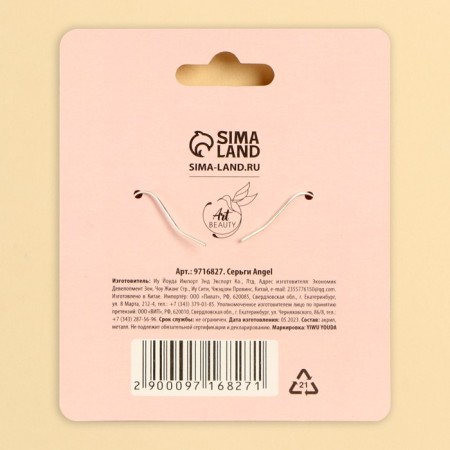 Angel earrings 6 x 9 cm-3