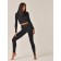 Crop Top female with long sleeves Crop Top Manica Lunga, size 48, black color