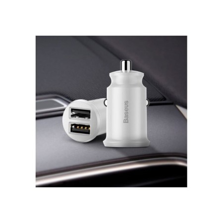 Car charger Baseus, 2USB, 3.1 A, white-7