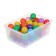 A universal box for storage with a lid, volume 30l, the color is transparent-matte