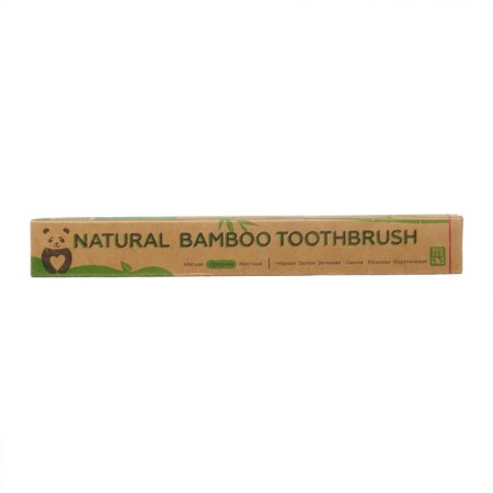 Bamboo dental brush in the box, white-2