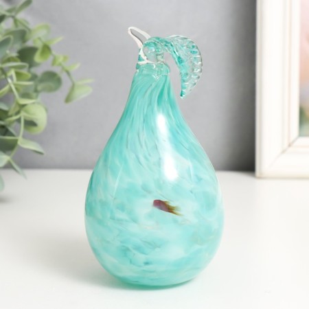 Souvenir "Pear" h 135 mm. (into glassbreed) green. (Z. L.)-1