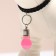 Light beacon on a collar for large and medium dogs, packing 12 pcs, pink
