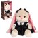 Soft toy "Bunny Lin", in a fashionable black dress with a white collar ", 25 cm