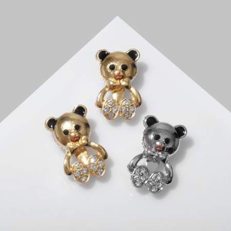 Brooch "Bear", color mix (indivisible packing 12 pcs., Price per pcs.)-1
