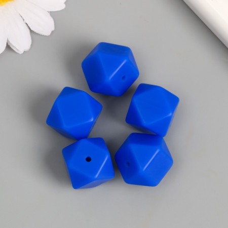 Busina silicone "polyhedron" sapphire d = 1.7 cm-2