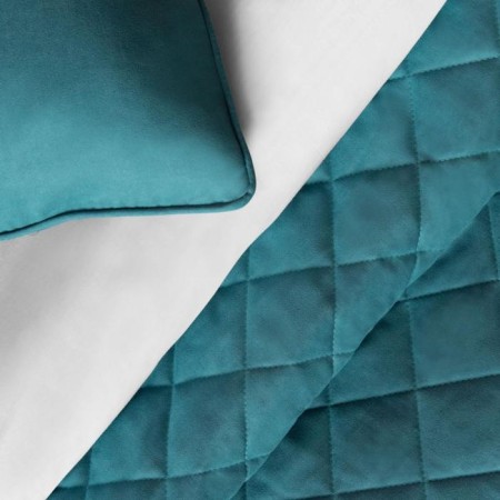 Cover with pillowcases "Kim", size 230x250 cm, turquoise color-3