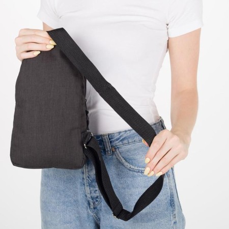 Sling bag ZFTS, from textiles, black color-4