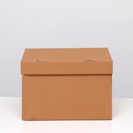 Storage box "A4", brown, 32.5 x 23.5 x 23.5 cm-1