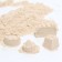 Kinetic sand, 4 molds, 500 gr, white color