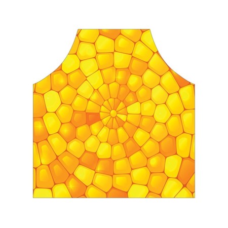 Apron of a kitchen with a photo print "Corn mosaic", adjustable, size OS-2
