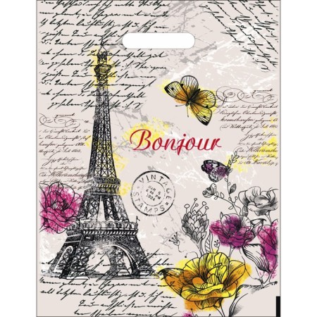 Package "Champs Elysees", polyethylene with a cut pen, 35 μm, 30 x 40 cm