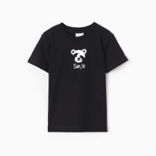 T -shirt for a boy, black color, height 116 cm
