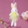 Soft toy "Bunny in a dress" on a suspension, 16 cm, color mix