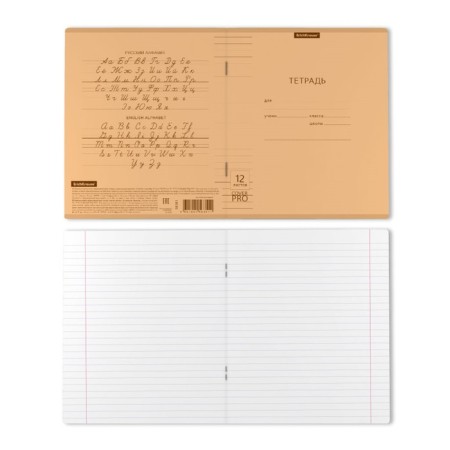 Notebook 12 sheets, line A5+, on the bracket, Erichkrause, classic coverpro neon, plastic cover, orange,-6