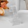 Clock stand, ribbed surface, 4.5 × 6 × 9 cm, the color is transparent