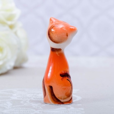 Souvenir "Cat cut", red, 9 cm, gzhel-5