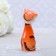 Souvenir "Cat cut", red, 9 cm, gzhel