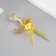 A set of decorative bouquets (12 pcs) "Chrysanthemum" with brilliance, 5x9 cm, yellow