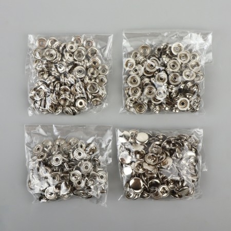 Installation button, omega (o-shaped), iron, d = 12 mm, silver color-3